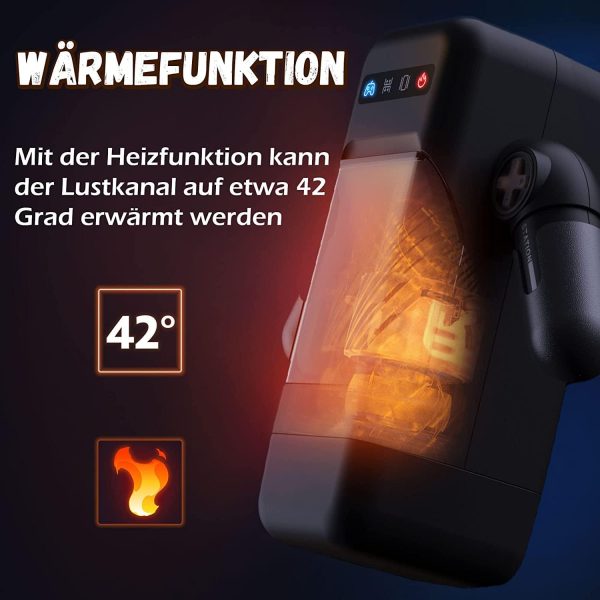 3 IN 1 ROBOT Visual Heating Masturbator with 10 Vibration 10 Telescopic Function