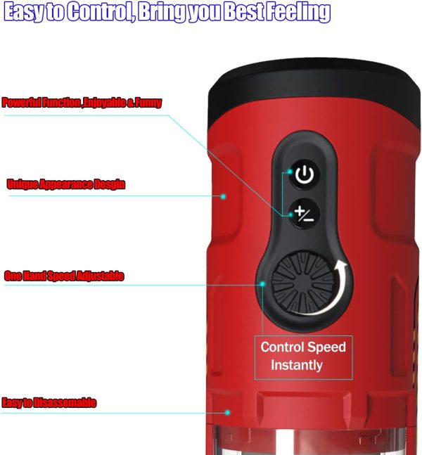 Mars 5 Rotating Vibrating 5 Telescopic Masturbator
