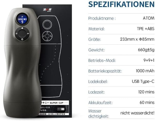 Intensive Blowjob Hands-Free Heating Masturbator Cup