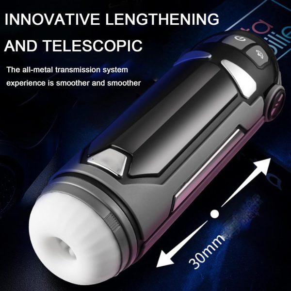 All-metal Transmission System Automatic Sucking Masturbator with Extended and Telescopic Modes