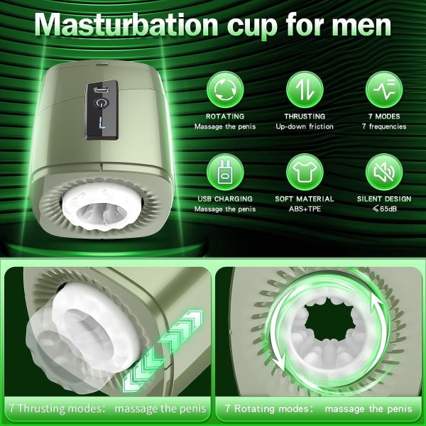 Magic Box 2 in 1 Masturbator with 7 Thrusting & Rotating Modes