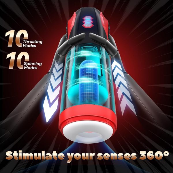 Car-Shaped Climax Masturbator with 10 Thrusting 10 Spinning Modes