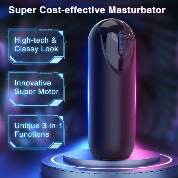 Intimate Moment Innovative Electric Masturbator with 10 Vibrating 4 Sucking 4 Thrusting
