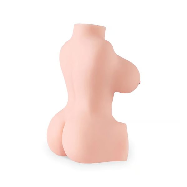3 in 1 Dual Entrances Realistic Busty Doll Masturbator with Plump and Luscious Boobs Curved Figure