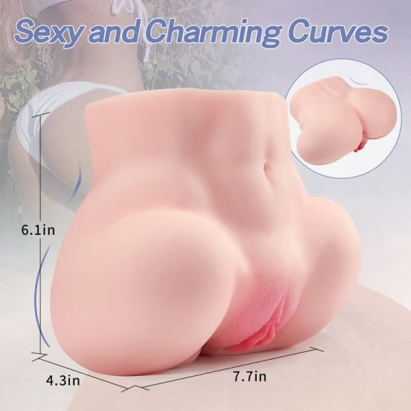 KINKLOVE Sexy Curves Pussy Ass Masturbator with 2 Secret Sexy Channel