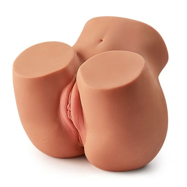 Brown Realistic Masturbator Lifelike Soft Butt with Vagina Anal Sex Pleasure
