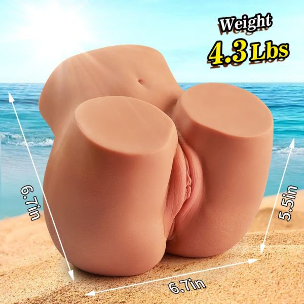 Brown Realistic Masturbator Lifelike Soft Butt with Vagina Anal Sex Pleasure