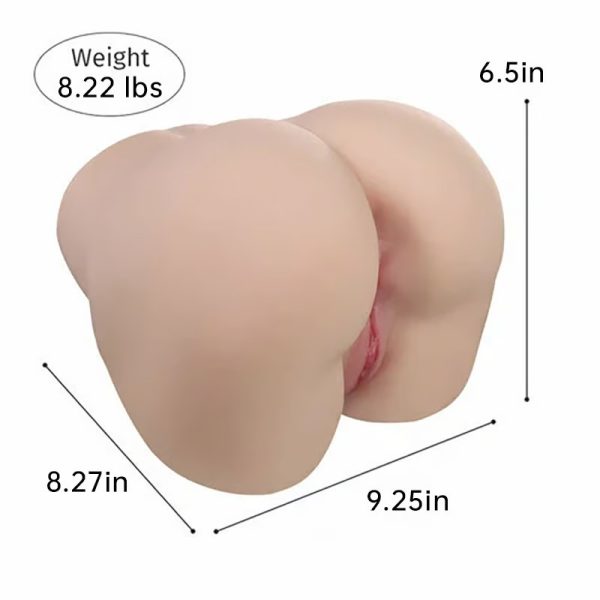 Realistic Male Masturbator with Textured Dual Channels Firm Skin and a Curvaceous Rear