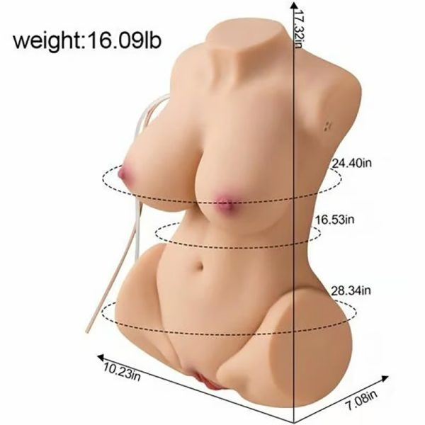 Sucking and Vibrating Masturbators Realistic Lifelike Butt with Tempting Pussy
