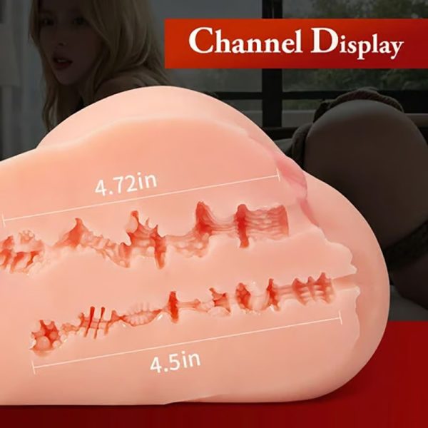 KINKLOVE Masturbators Realistic Adult Toys with Twin Tunnels Full of Folds