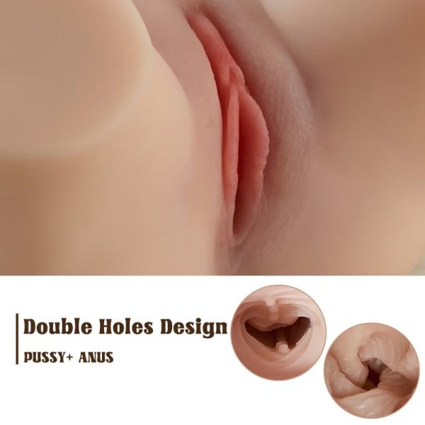 Ultra Realistic Male Masturbator Sex Doll with Full Breasts Delicate Nipples Two Textured Channels