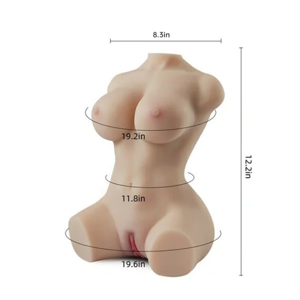 Ultra Realistic Male Masturbator Sex Doll with Full Breasts Delicate Nipples Two Textured Channels