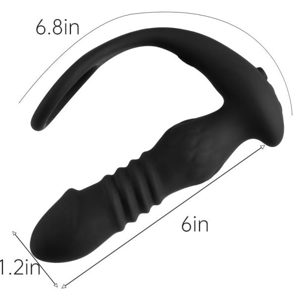 Big Explorer Penis Ring Anal Sphincter Toy 10 Thrusting Vibrating