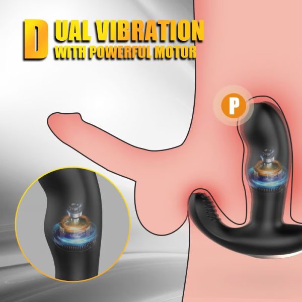 Partner Ergonomic Dual Vibration Anal Vibrator with Penis Ring