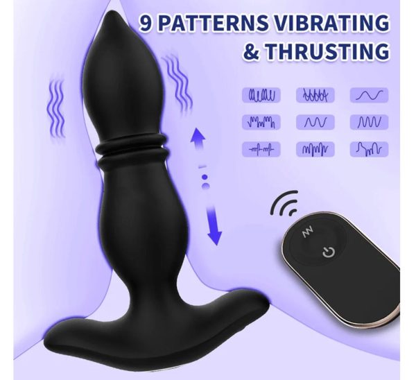 KINKLOVE Pointy Head 9 Thrusting Vibrating Anal Sphincter Toy