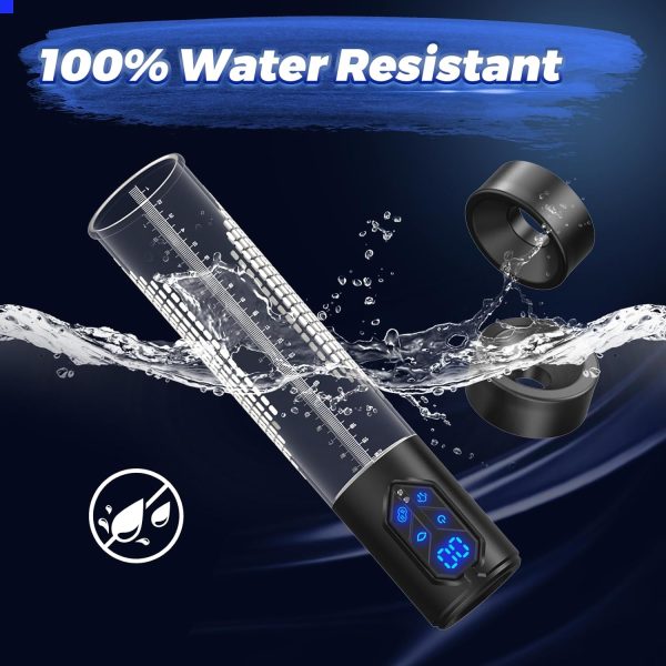 Electric Penis Pump and Automatic Masturbator 4 Erection 3 Oral Simulation Suction LED Screen