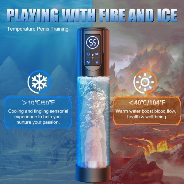3-in-1 Water Electric Penis Pump IPX7 Waterproof 12 Smart Training Mode