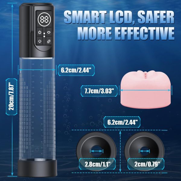 3-in-1 Water Electric Penis Pump IPX7 Waterproof 12 Smart Training Mode