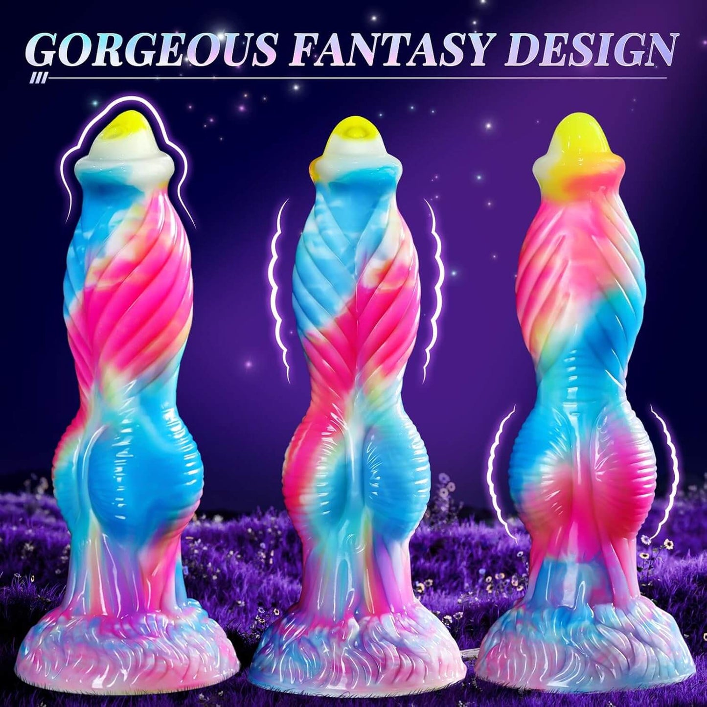 Phoenix II Thrusting Vibrating Knot Monster Dildo with Remote 10.2 Inch