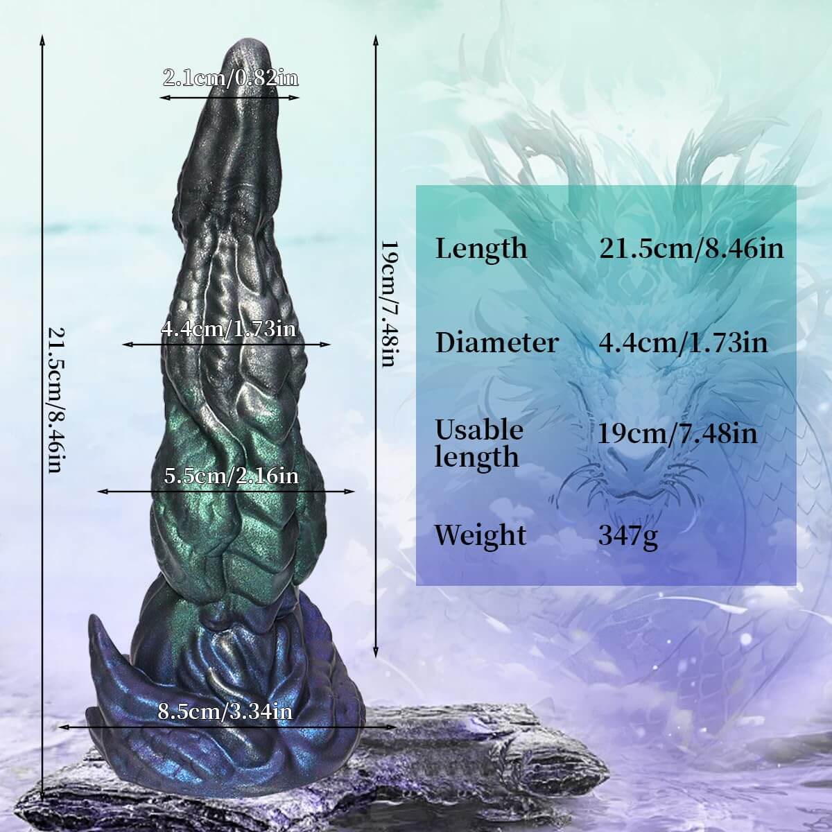 Drakefang Realistic Dragon Dildo Anal Stimulation Adult Sex Toy 8.5 Inch