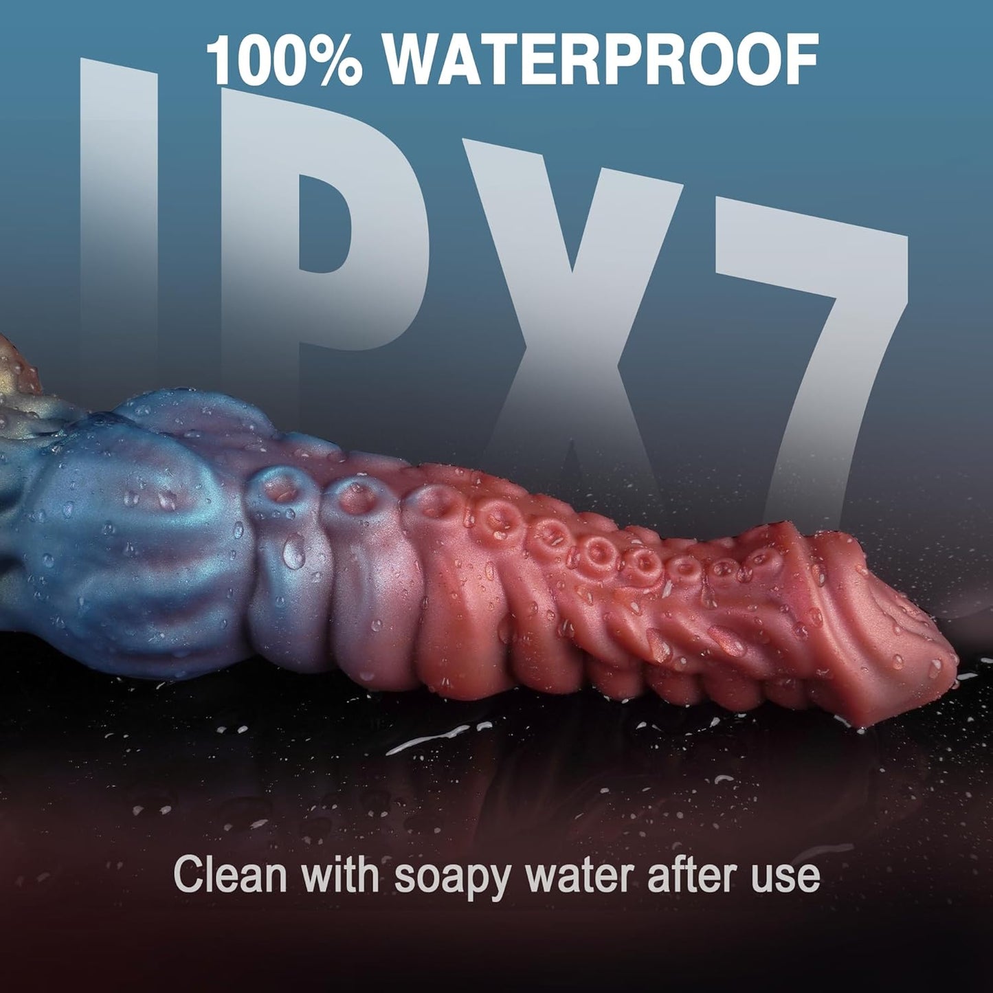 9.7in Huge Octopus Monster Dildo with Thick Anal Knot
