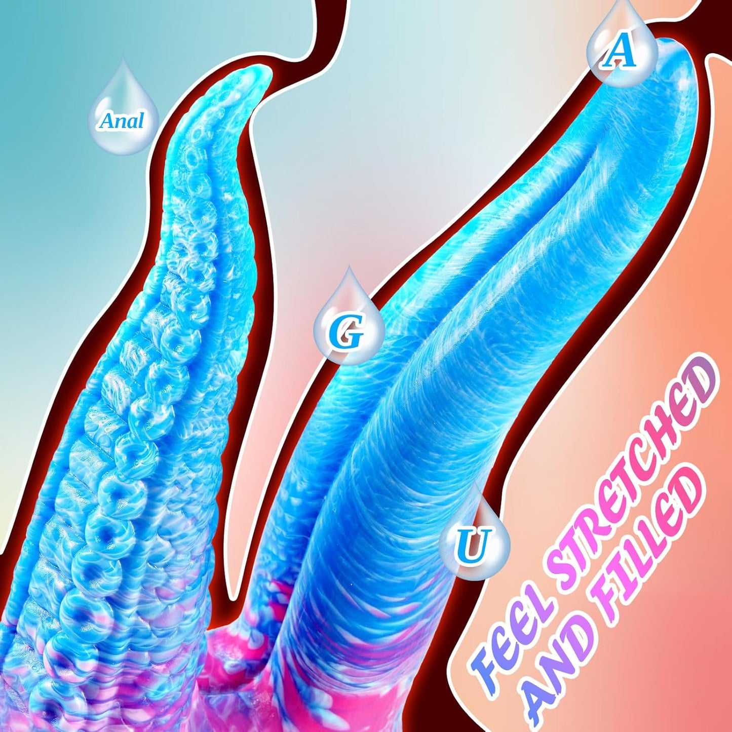 Big Monster Double Sided Realistic Large Dildos with Tongue 8"