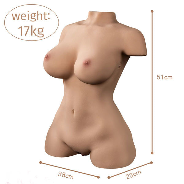 Jorika Sucking Vibrating Real Torso Sex Doll 37.47LB