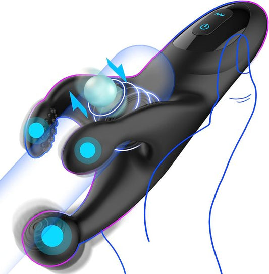 2 in 1 Glans Trainer Male Vibrator Flapping Masturbator 10 Flapping 10 Powerful Vibrating
