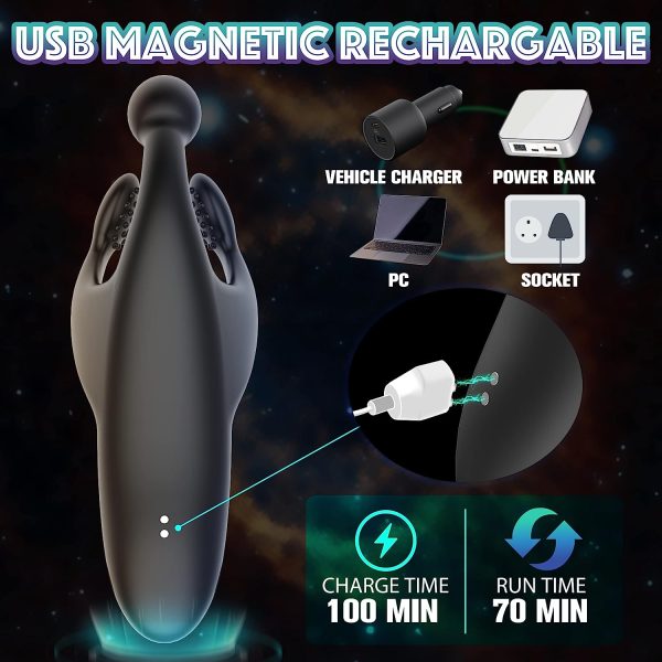 2 in 1 Glans Trainer Male Vibrator Flapping Masturbator 10 Flapping 10 Powerful Vibrating