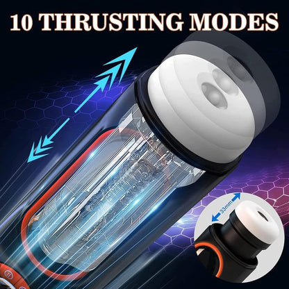 Adventurer Powerful Vibrating Thrusting Masturbator Cup
