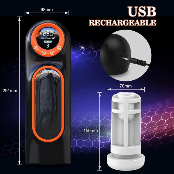 Adventurer Powerful Vibrating Thrusting Masturbator Cup