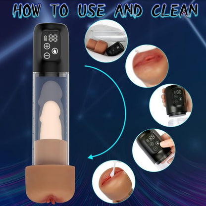 Super Quiet LCD Display Smart Penis Pump