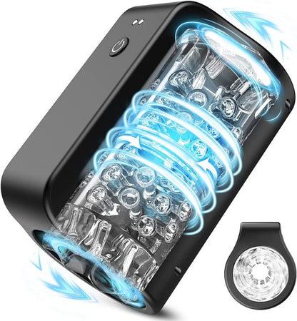 High Tech Open-Ended 7 Rotating Thrusting Male Stroker