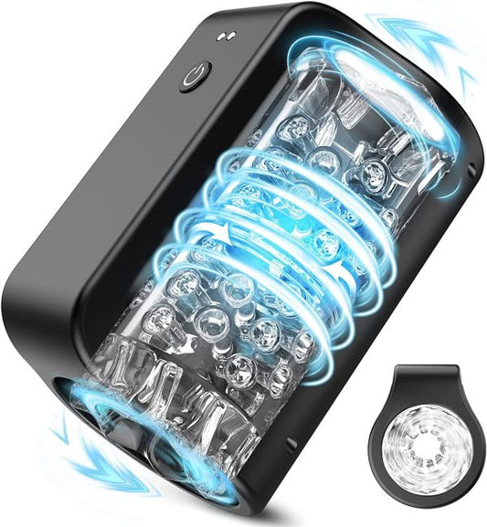 High Tech Open-Ended 7 Rotating Thrusting Male Stroker