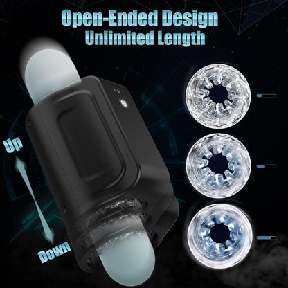 High Tech Open-Ended 7 Rotating Thrusting Male Stroker