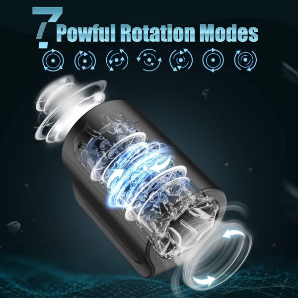 High Tech Open-Ended 7 Rotating Thrusting Male Stroker