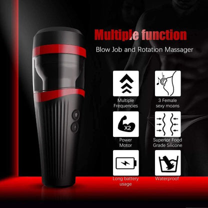 LOVECRAZY 360° Spinning 7 Thrusting Hands-Free Stroker