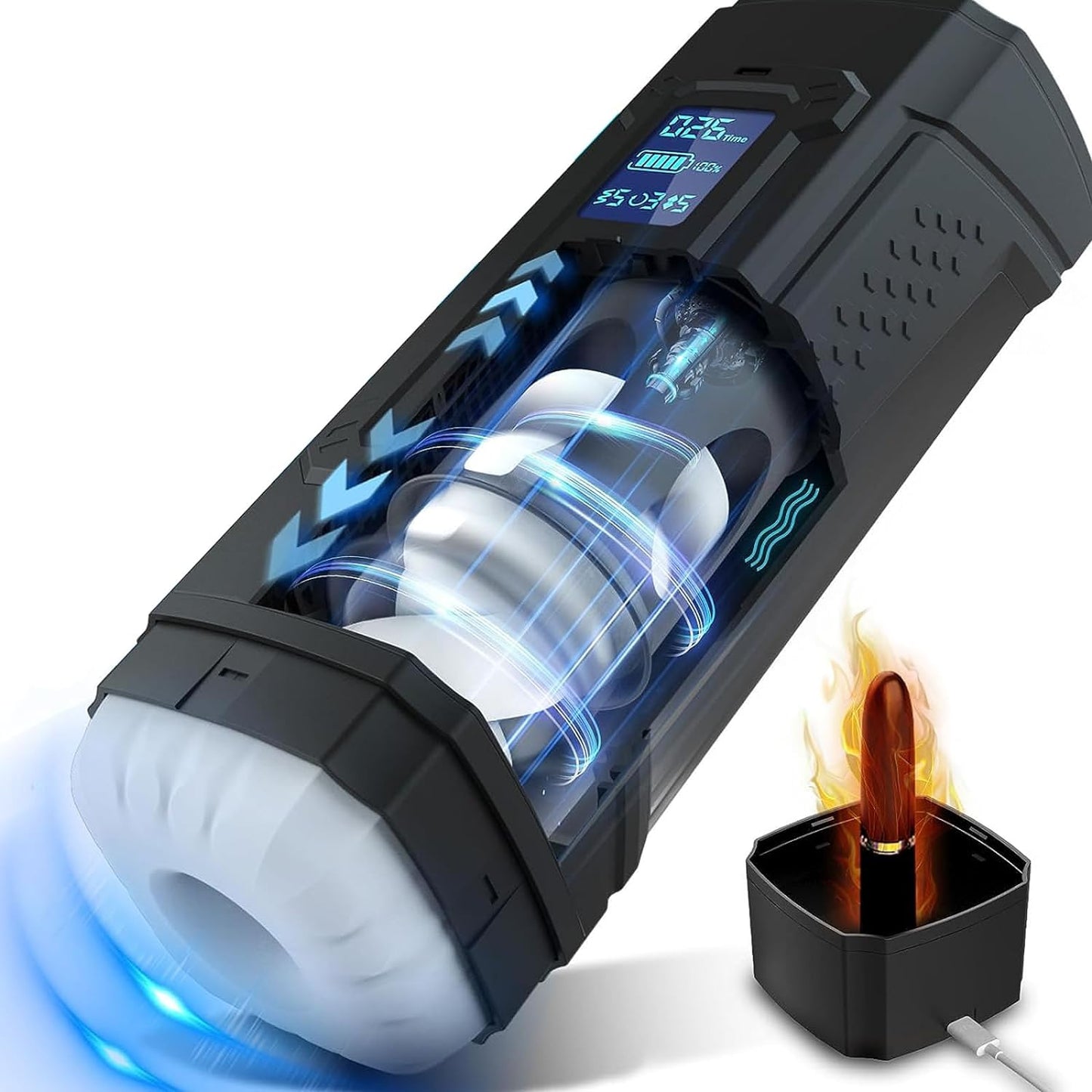 Innovative Heating Cover 6 in 1 Blowjob Masturbator