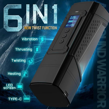 Innovative Heating Cover 6 in 1 Blowjob Masturbator