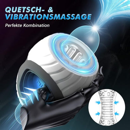 Squeeze Automatic Hands-Free Masturbator with 10 Intense Vibrations 2 Motors