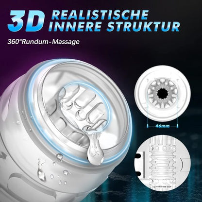 Squeeze Automatic Hands-Free Masturbator with 10 Intense Vibrations 2 Motors