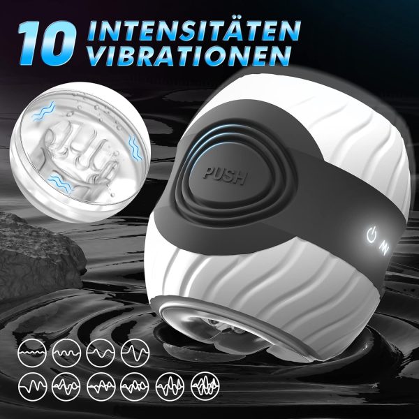 Squeeze Automatic Hands-Free Masturbator with 10 Intense Vibrations 2 Motors