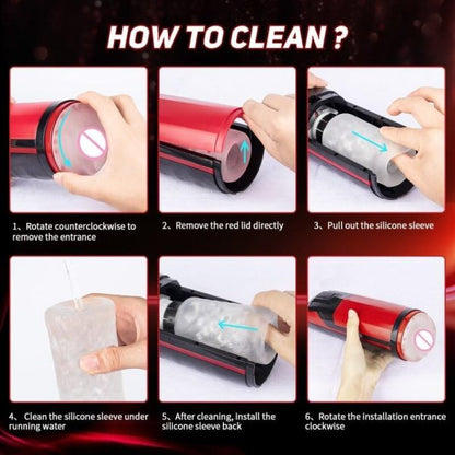 Fighter 360° Rotating Suction Masturbator with 7 Intense Thrusting 7 Rotating