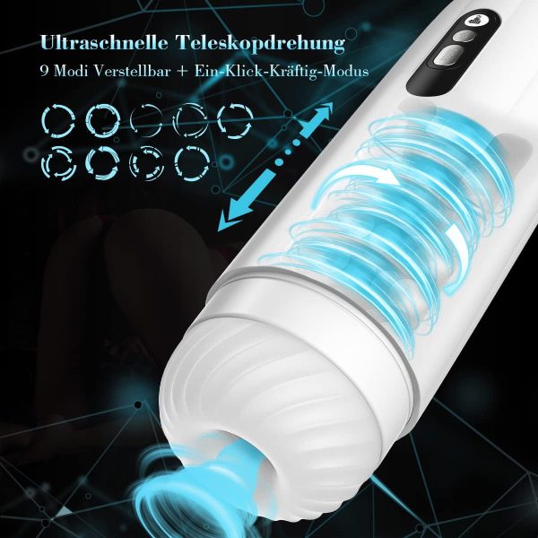 9 Telescopic Rotating Spinning Masturbator