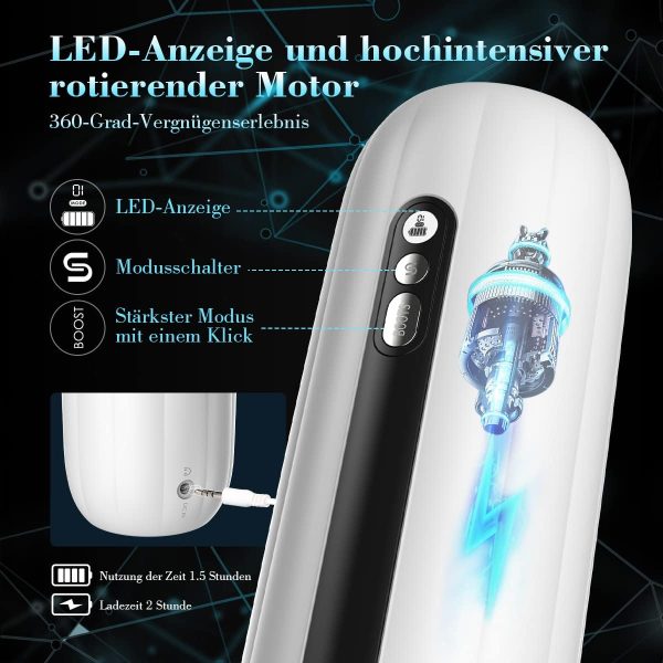 9 Telescopic Rotating Spinning Masturbator