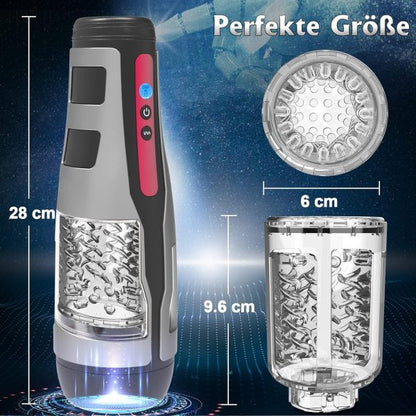 SPACESHIP IRON MAN Automatic Masturbator Cup with 10 High Speed Telescopic Rotation Modes
