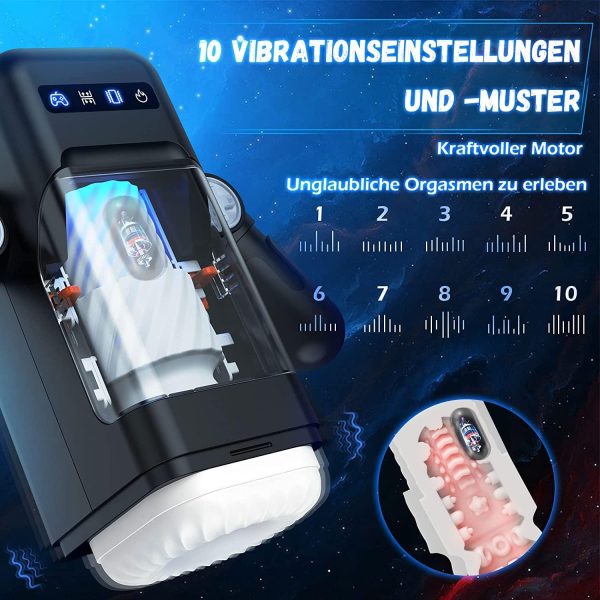 3 IN 1 ROBOT Visual Heating Masturbator with 10 Vibration 10 Telescopic Function