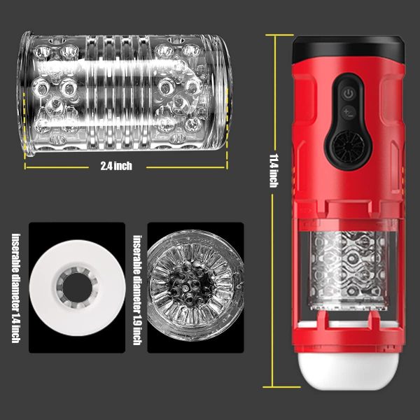 Mars 5 Rotating Vibrating 5 Telescopic Masturbator