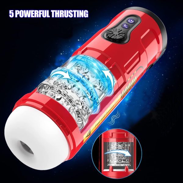 Mars 5 Rotating Vibrating 5 Telescopic Masturbator