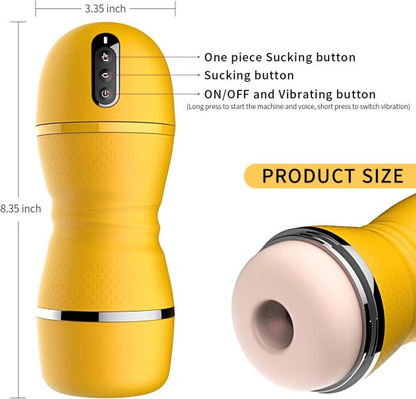 Ultra-realistic Moaning Masturbator with 6 Vibrating 5 Sucking